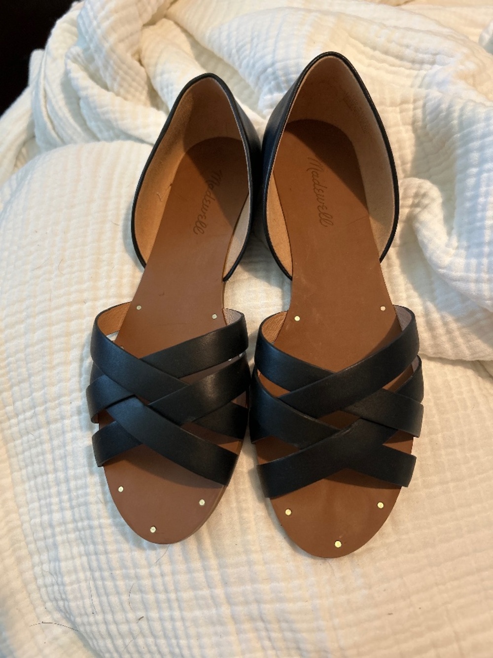Madewell Black Leather Sandals